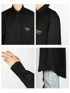 Click Here Logo Cotton Long Sleeve Shirt Black - VETEMENTS - BALAAN 4