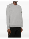 Compass Patch Cotton Sweatshirt Melange Grey - STONE ISLAND - BALAAN 3