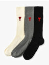 Heart Logo 3 Pack Socks - AMI - BALAAN 4