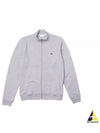 Zippered Stand Up Collar Pique Fleece Track Jacket Grey - LACOSTE - BALAAN 2