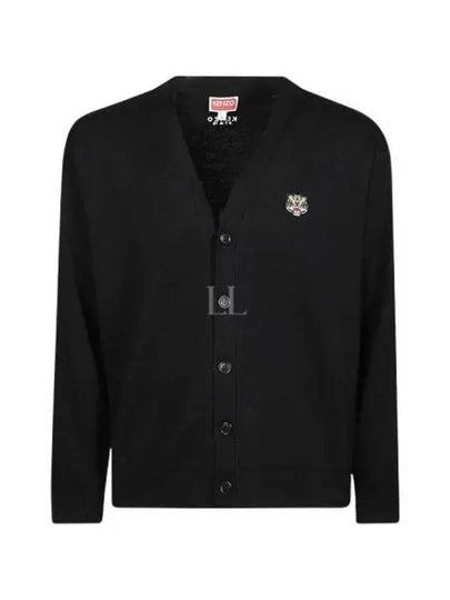 Lucky Tiger Knit Wool Cardigan Black - KENZO - BALAAN 2