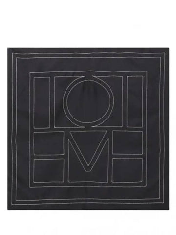 embroidered monogram silk scarf women - TOTEME - BALAAN 1