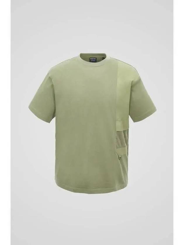 Grizzy Top Light Khaki Men s Short Sleeve T Shirt Gold - DUVETICA - BALAAN 1