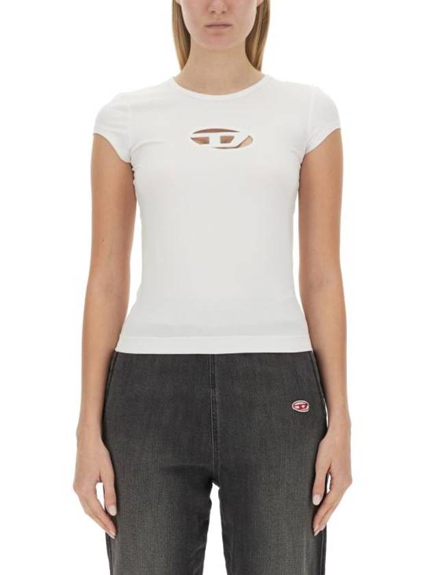 T Angie Peekaboo Logo Short Sleeve T-Shirt White - DIESEL - BALAAN 2