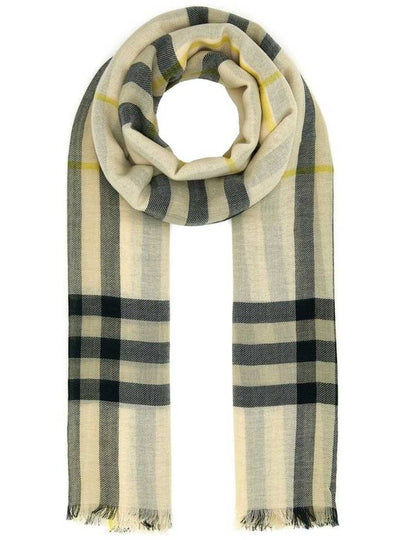 Check Lightweight Wool Scarf Candle - BURBERRY - BALAAN 2