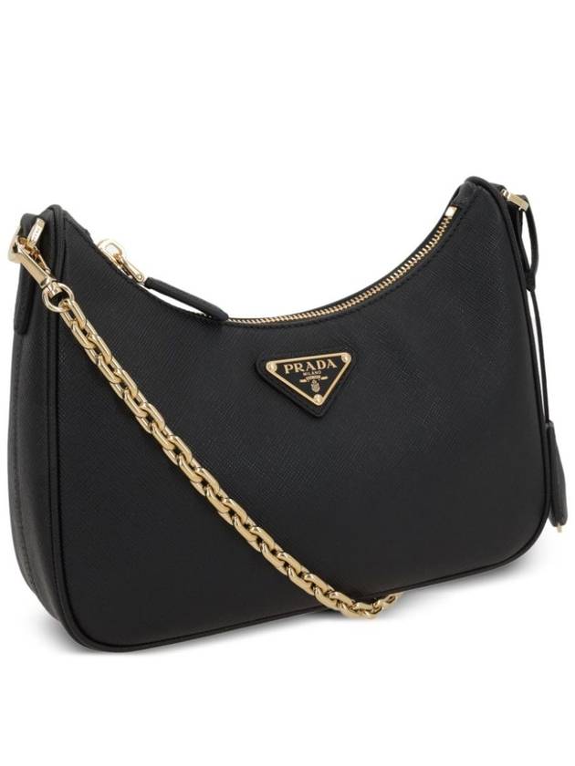 Re-Edition Saffiano Leather Mini Shoulder Bag Black - PRADA - BALAAN 5