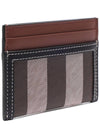 Check Two-Tone Leather Card Wallet Dark Birch Brown - BURBERRY - BALAAN 4