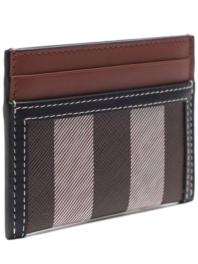 Check Two-Tone Leather Card Wallet Dark Birch Brown - BURBERRY - BALAAN 4