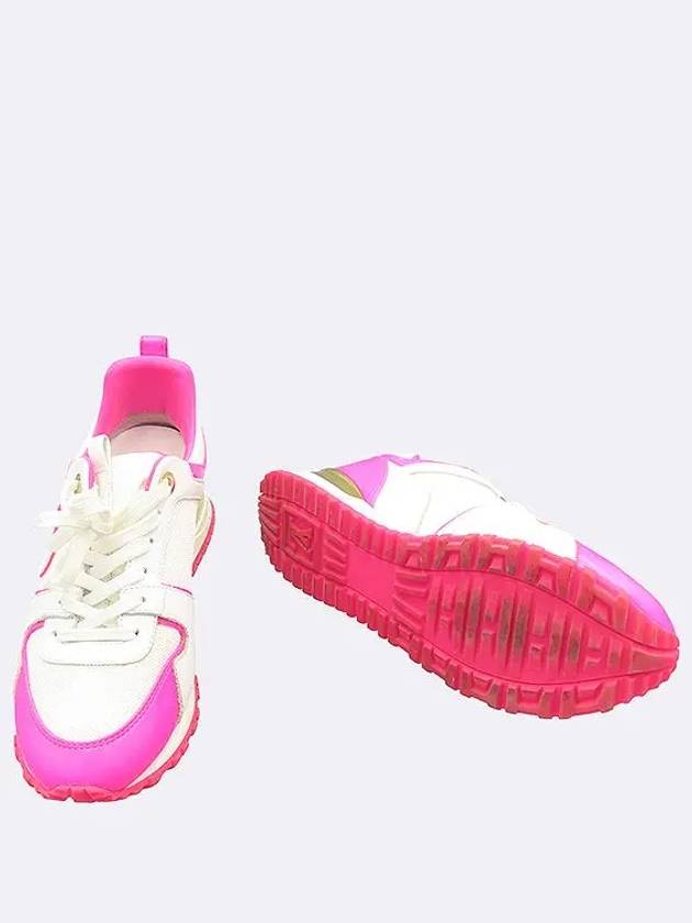 White Mesh Pink Leather Runaway Women s Sneakers Size 240 - LOUIS VUITTON - BALAAN 2