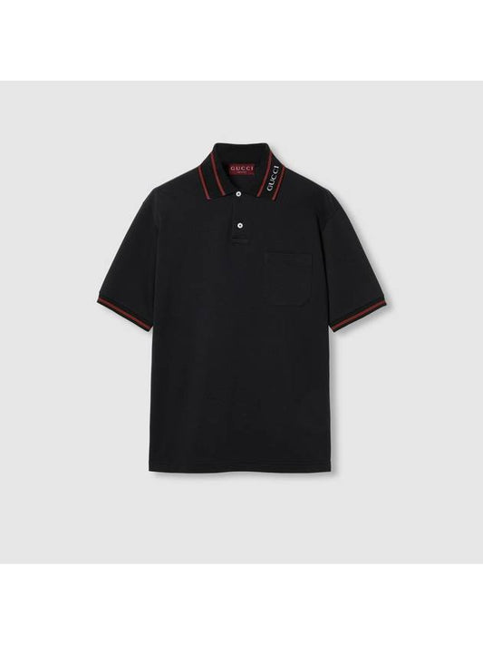 Cotton web logo pique polo shirt short sleeve t 784422 XJGJW 1043 - GUCCI - BALAAN 1