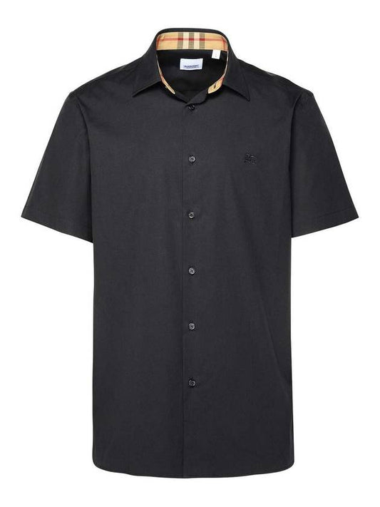 Organic Cotton Polo Shirt Black - BURBERRY - BALAAN 1