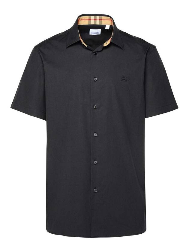 Organic Cotton Polo Shirt Black - BURBERRY - BALAAN 1