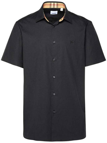 Organic Cotton Polo Shirt Black - BURBERRY - BALAAN 1