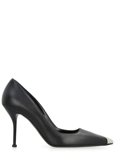 Leather Metal Detail Pumps Black - ALEXANDER MCQUEEN - BALAAN 2