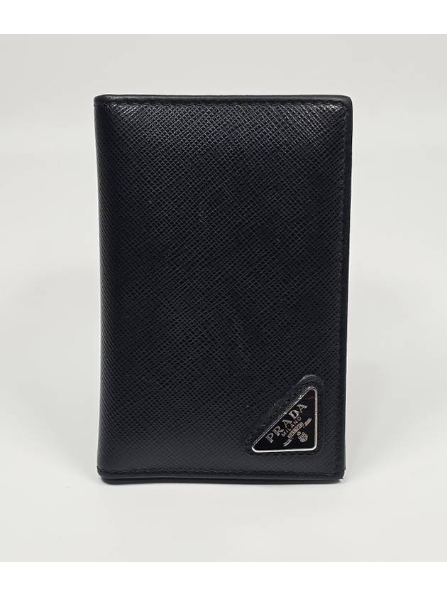 Triangular logo Saffiano card wallet - PRADA - BALAAN 2