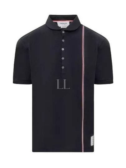 RWB Stripe Polo Shirt Navy - THOM BROWNE - BALAAN 2