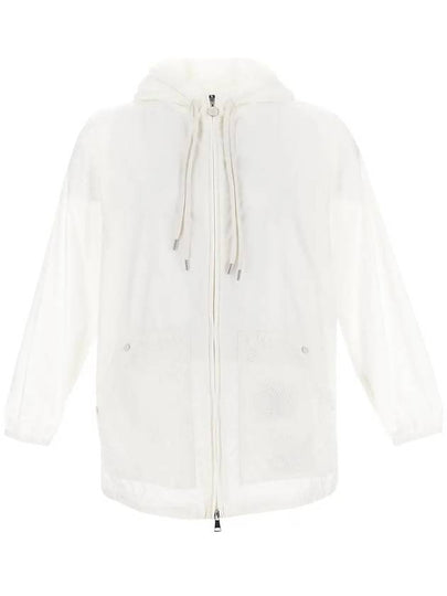 Women's Iole Logo Patch Windbreaker White - MONCLER - BALAAN 2