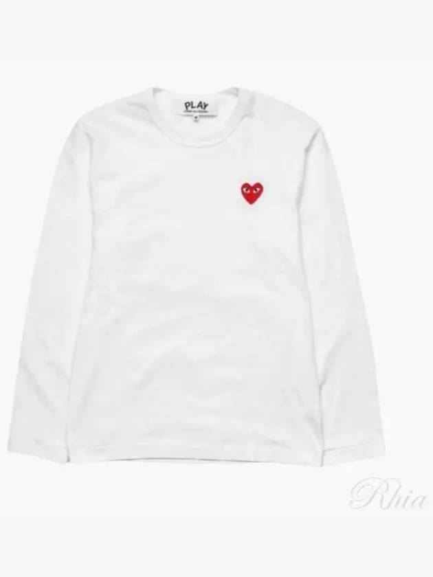 Red Wappen Round Neck Long Sleeve T-Shirt P1 T117 2 White - COMME DES GARCONS - BALAAN 2