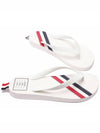 Three Stripe Flip Flops White - THOM BROWNE - BALAAN 6