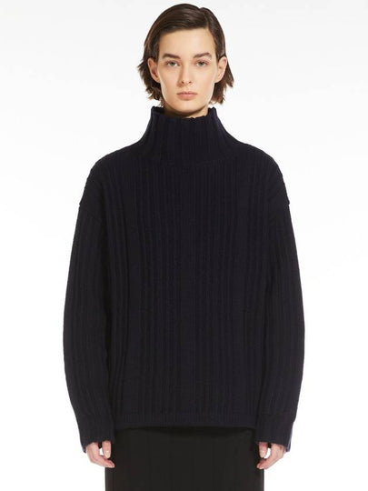 Vitalba Wool Cashmere Knit Top Black - MAX MARA - BALAAN 2