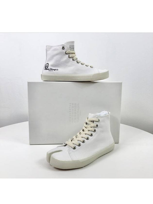 Tabi Canvas High Top Sneakers White - MAISON MARGIELA - BALAAN 2