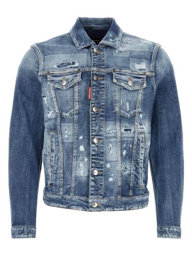 Mended Ribs Dan Denim Jacket Blue - DSQUARED2 - BALAAN 2