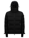 MONTGETECH Grenoble logo patch hooded down jacket black men s 1A00043 53066 999 TFS - MONCLER - BALAAN 1