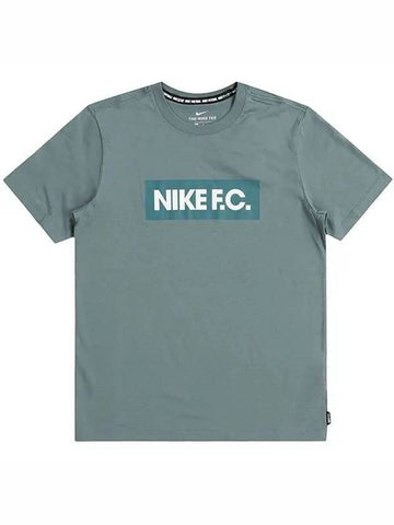 Men s Dry Fit FC Essential Cotton Short Sleeve T Shirt Gray - NIKE - BALAAN 1