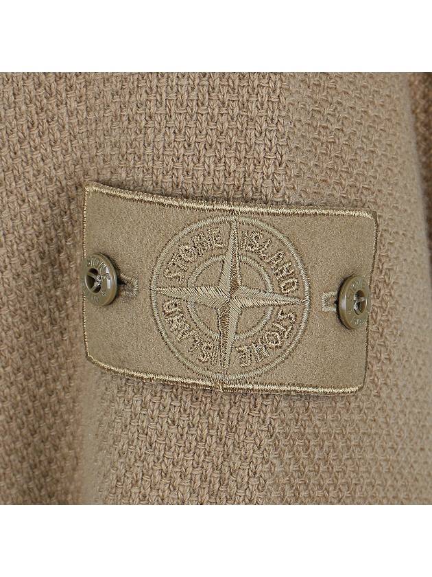 Ghost Piece Mock Neck Virgin Wool Knit Top Beige - STONE ISLAND - BALAAN 6