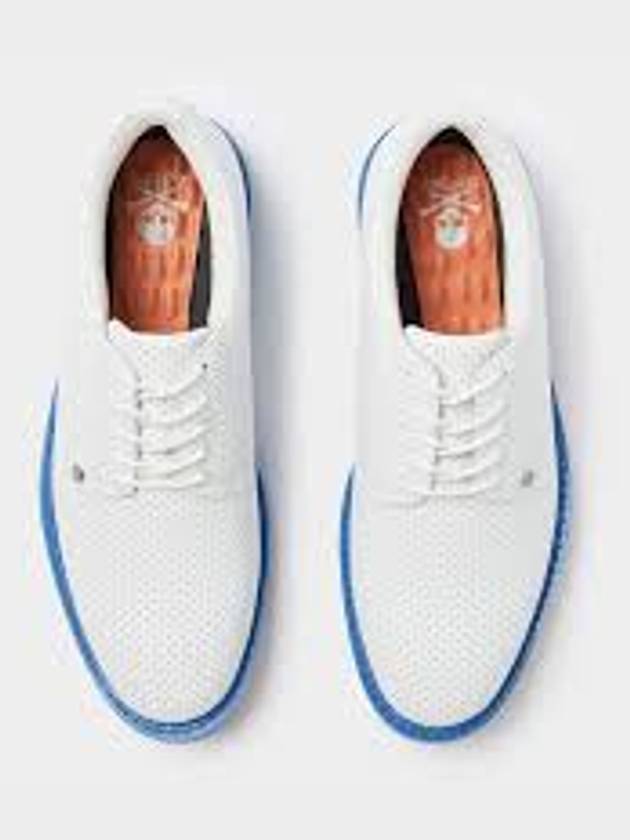 Men's Perforated Gallivanter Spike Shoes Cerulean White - G/FORE - BALAAN 5