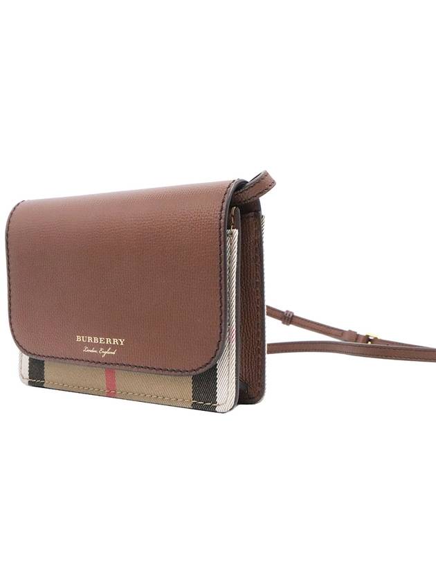 Women s Burberry 80463211 Tan Leather House Check New Hampshire Cross Bag gt Gangbuk used luxury goods - BURBERRY - BALAAN 4