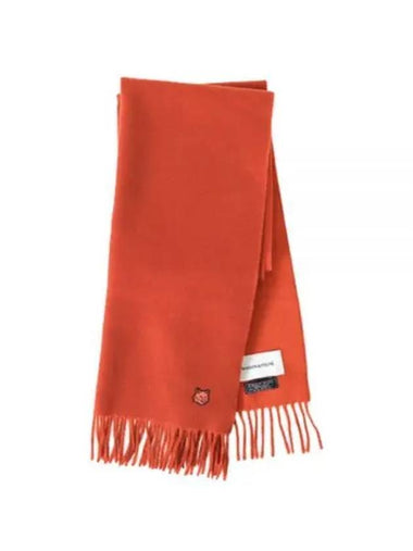 FOX HEAD PATCH SCARF LM06201WA0018 M669 Foxhead wool - MAISON KITSUNE - BALAAN 1