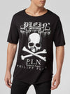 Skull Round Neck Short Sleeve T-Shirt Black - PHILIPP PLEIN - BALAAN.