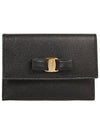 Vara Bow Card Walletr Black - SALVATORE FERRAGAMO - BALAAN 2