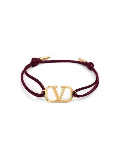 Valentino 3Y2J0Q15 GTQ U27 J0Q15 Garavani V logo leather bracelet - RED VALENTINO - BALAAN 2