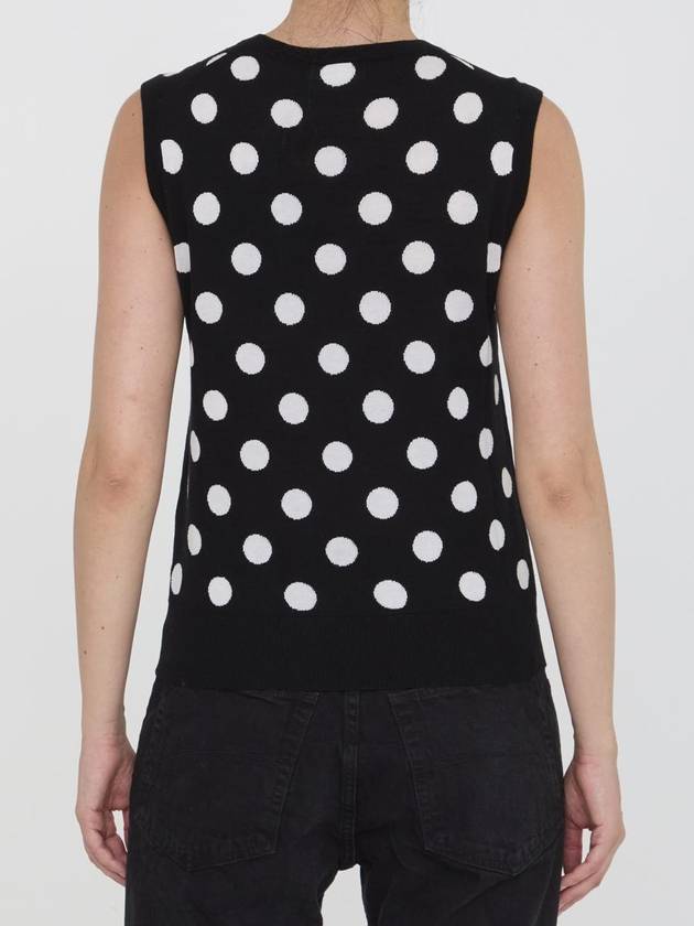 Polka dot knit vest FXT07TJCVYK - DOLCE&GABBANA - BALAAN 5