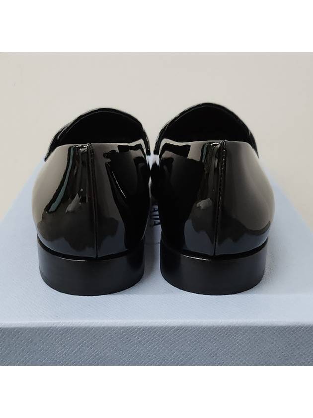 Brushed Patent Leather Loafers Black - PRADA - BALAAN 7