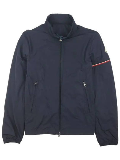 Ruinette Logo Patch Nylon Zip Up Jacket Navy - MONCLER - BALAAN 2