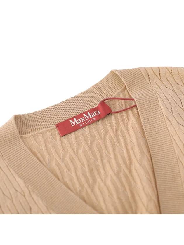 23FW Dindi DINDI cable cardigan nude 2363460239 002 - MAX MARA - BALAAN 4