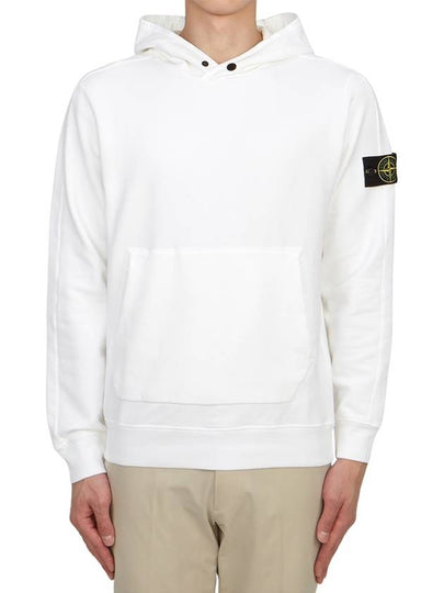 Compass Logo Patch Hoodie White - STONE ISLAND - BALAAN 2