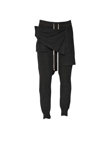 Dark Shadow Drawstring Cargo Track Pants Black - RICK OWENS - BALAAN 1