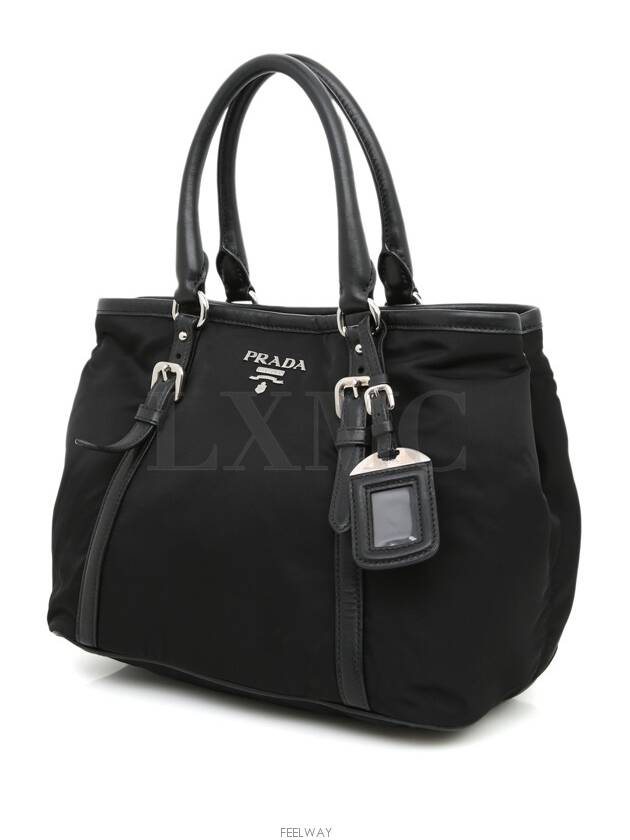 Re Nylon Black Pocono BN1841 Two Way Top Handle Cross Bag - PRADA - BALAAN 2