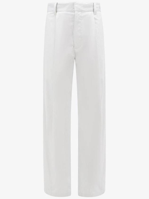 Cotton Silk Wide Leg Slacks Cloud - BOTTEGA VENETA - BALAAN 1