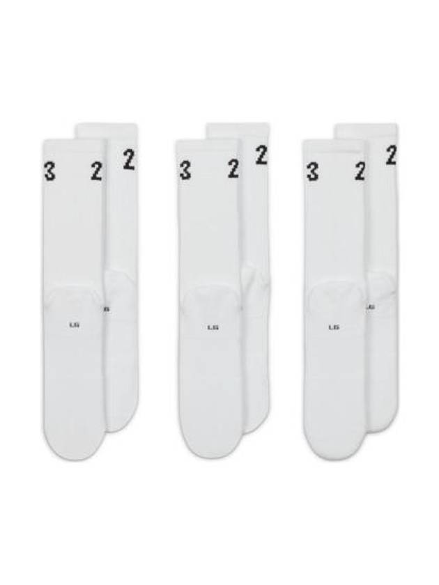 Jordan Essential Crew 3 Pack Socks White - NIKE - BALAAN 4