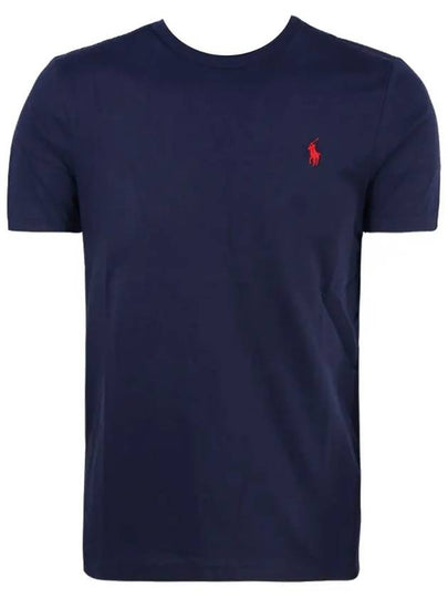 Men's Embroidered Pony Short Sleeve T-Shirt Navy - POLO RALPH LAUREN - BALAAN 2