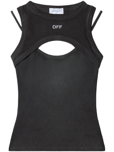 Off-White Off Stamp Rib Cut Out Top - OFF WHITE - BALAAN 1