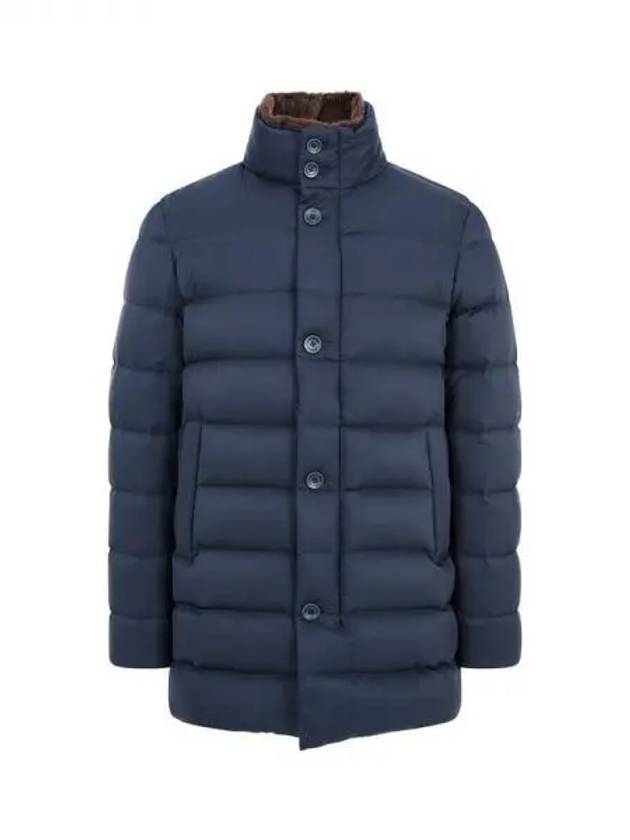 Men s fur collar goose down padded coat dark navy 270485 - HERNO - BALAAN 1