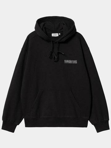 Stamp Print Balloon Fit Hoodie Black - CARHARTT WIP - BALAAN 1