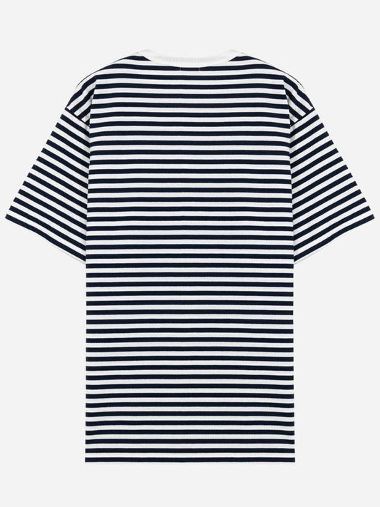 Striped Men s Short Sleeve T Shirt Navy SUHS425E NW - NANAMICA - BALAAN 2