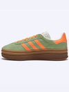 Gazelle Bold Suede Low Top Sneakers Semi Green Spark - ADIDAS - BALAAN 4